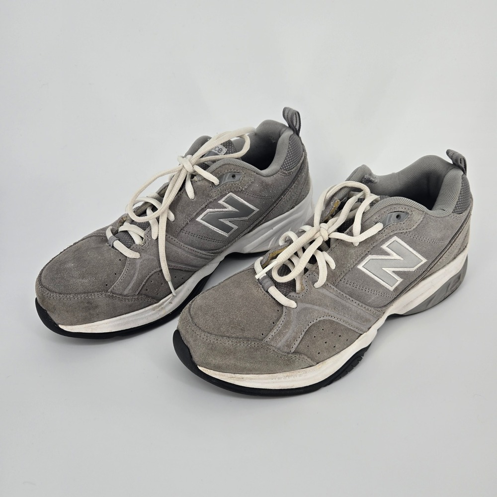 New Balance 623 Gray Suede Sneakers Mens 10 Cross Training Shoes Athletic Casual